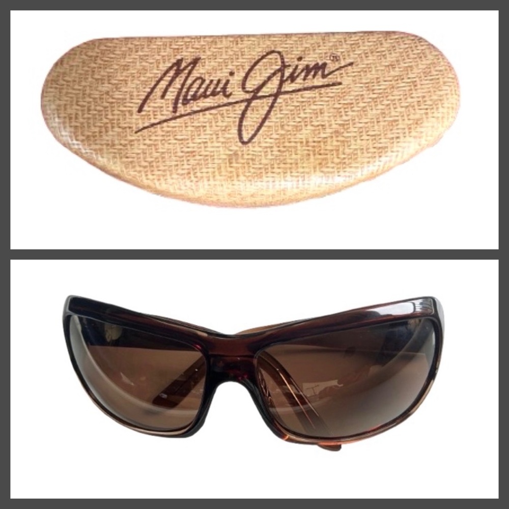 Maui Jim Palms 111 -01 Authentic Sunglasses in Chocolate Fade with Original Case